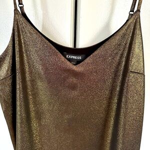 Crop black and gold cami